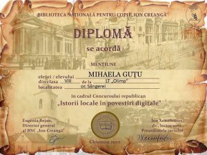 Concursul republican ,,Istorii locale în povestiri digitale ”